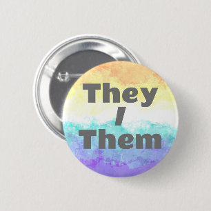 Macaron Rond 5 Cm Drapeau de fierté Pronoun Boho Genderfaun personna