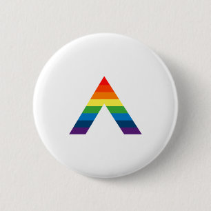 Macaron Rond 5 Cm Drapeau de gay pride d'arc-en-ciel d'ALLIÉ de LGB