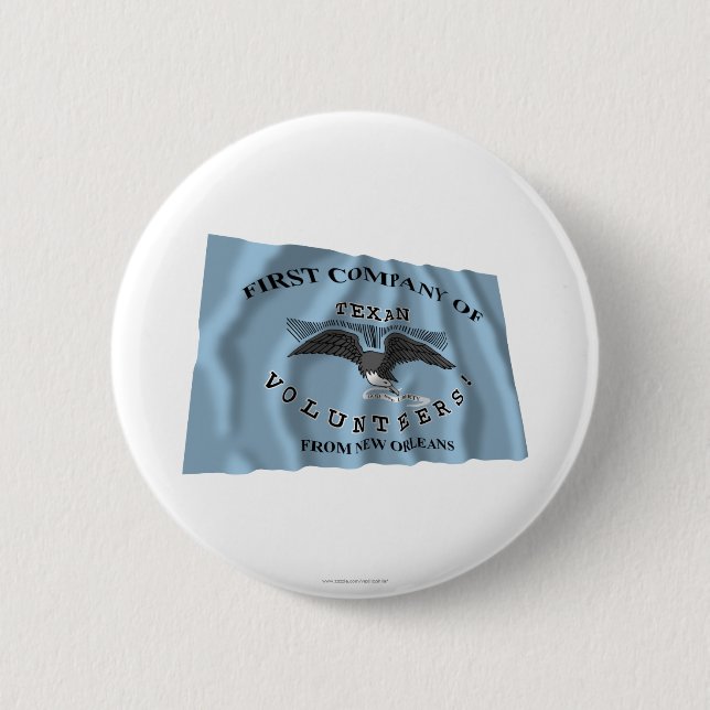 Macaron Rond 5 Cm Drapeau de gris de la Nouvelle-Orléans (Devant)