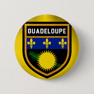 Macaron Rond 5 Cm Drapeau de Guadeloupe