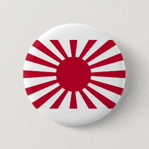 Macaron Rond 5 Cm Drapeau de guerre de Soleil Levant de l'armée de