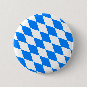 Macaron Rond 5 Cm Drapeau de la Bavière de l'Allemagne