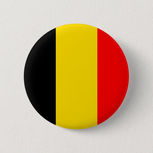 Macaron Rond 5 Cm Drapeau de la Belgique (Devant)