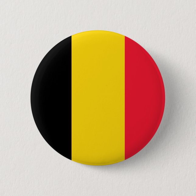 Macaron Rond 5 Cm Drapeau de la Belgique (Devant)