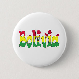 Macaron Rond 5 Cm Drapeau de la Bolivie
