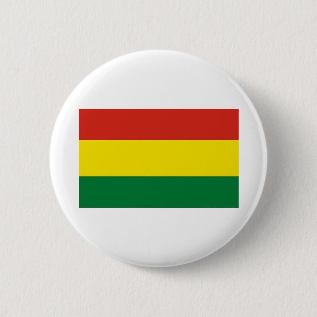 Macaron Rond 5 Cm Drapeau de la Bolivie (Devant)