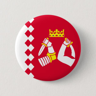 Macaron Rond 5 Cm Drapeau de la Carélie du Nord