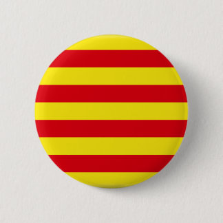 Macaron Rond 5 Cm Drapeau de la Catalogne (Espagne)