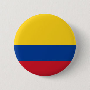 Macaron Rond 5 Cm Drapeau de la Colombie