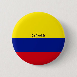 Macaron Rond 5 Cm Drapeau de la Colombie