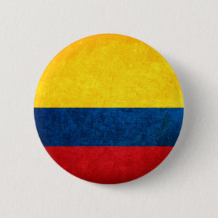 Macaron Rond 5 Cm Drapeau de la Colombie