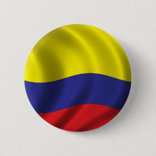 Macaron Rond 5 Cm Drapeau de la Colombie