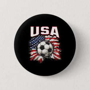 Macaron Rond 5 Cm Drapeau de la Coupe 2026 Soccer Pride Fun Famille