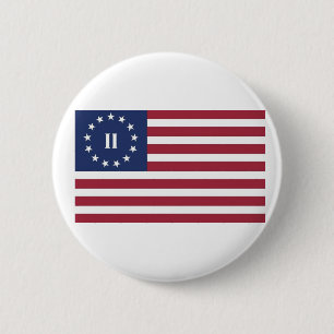 Macaron Rond 5 Cm Drapeau de la deuxième révolution américaine