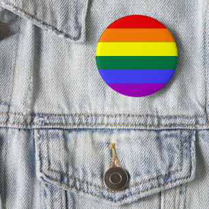 Macaron Rond 5 Cm Drapeau de la Fierté arc-en-ciel LGBTQIA+