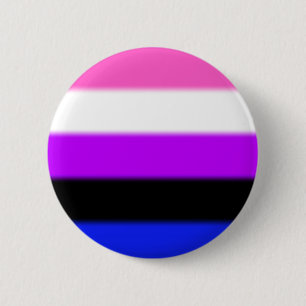 Macaron Rond 5 Cm Drapeau de la Fierté Genderfluide