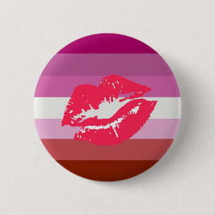 Macaron Rond 5 Cm Drapeau de la fierté lesbienne