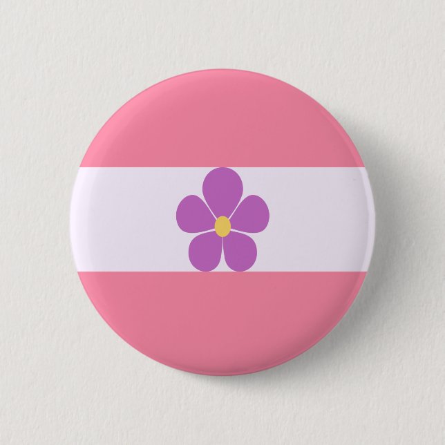 Macaron Rond 5 Cm Drapeau de la Fierté saphique (Devant)