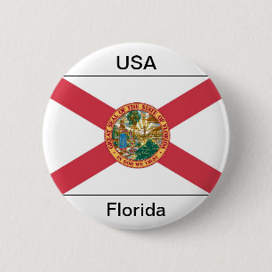 Macaron Rond 5 Cm Drapeau de la Floride