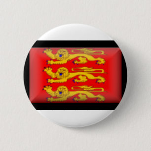Macaron Rond 5 Cm Drapeau de la France-Basse Normandie