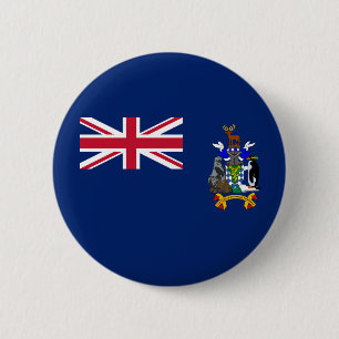 Macaron Rond 5 Cm Drapeau de la Géorgie du Sud et des îles Sandwich