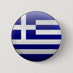 Macaron Rond 5 Cm Drapeau de la Grèce