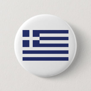 Macaron Rond 5 Cm Drapeau de la Grèce