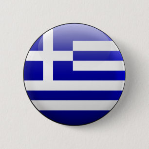 Macaron Rond 5 Cm Drapeau de la Grèce