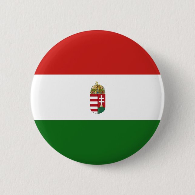 Macaron Rond 5 Cm drapeau de la Hongrie (Devant)