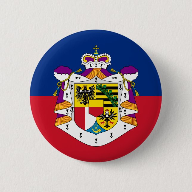 Macaron Rond 5 Cm Drapeau de la Liechtenstein (état), Liechtenstein (Devant)
