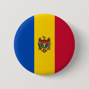 Macaron Rond 5 Cm Drapeau de la Moldavie