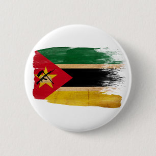 Macaron Rond 5 Cm Drapeau de la Mozambique