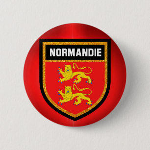 Macaron Rond 5 Cm Drapeau de la Normandie