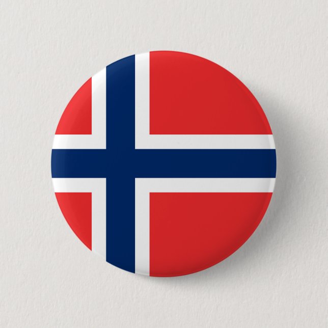 Macaron Rond 5 Cm Drapeau de la Norvège (Devant)