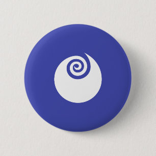 Macaron Rond 5 Cm Drapeau de la préfecture d'Ibaraki, Japon
