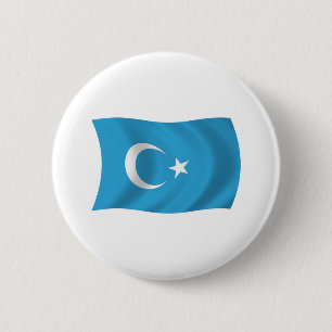 Macaron Rond 5 Cm Drapeau de la région autonome ouïgoure du Xinjiang