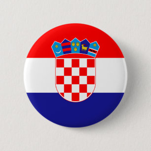 Macaron Rond 5 Cm Drapeau de la République de Croatie