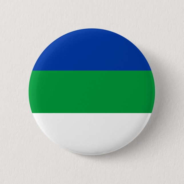 Macaron Rond 5 Cm Drapeau de la République de Komi (Devant)
