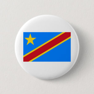 Macaron Rond 5 Cm Drapeau De La République Démocratique Du Congo
