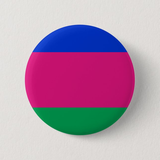 Macaron Rond 5 Cm Drapeau de la République populaire du Kuban (Devant)