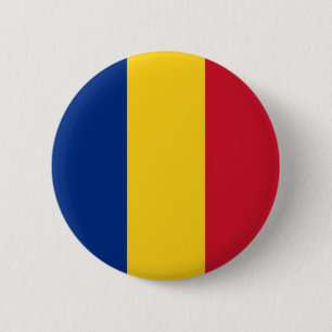 Macaron Rond 5 Cm Drapeau de la Roumanie sur le Pin/insigne de
