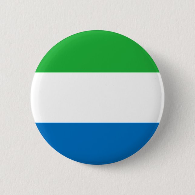Macaron Rond 5 Cm drapeau de la Sierra Leone (Devant)