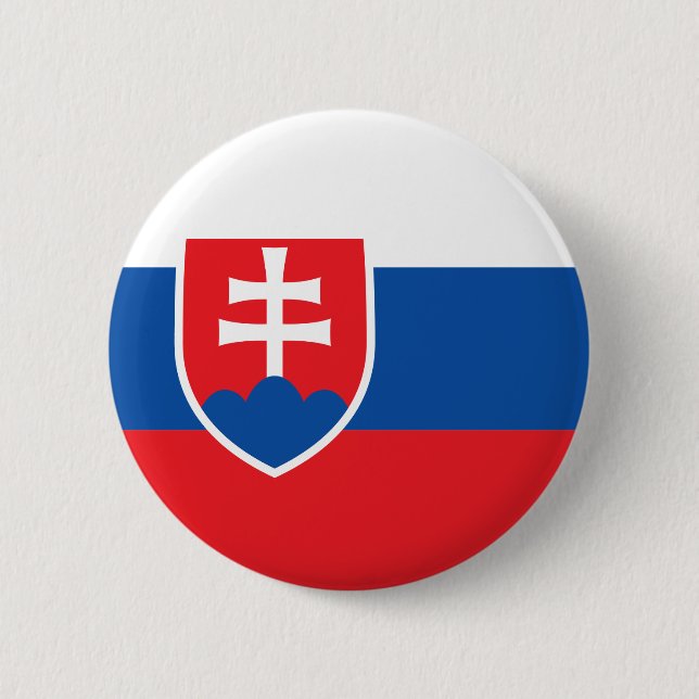 Macaron Rond 5 Cm Drapeau de la Slovaquie (Devant)