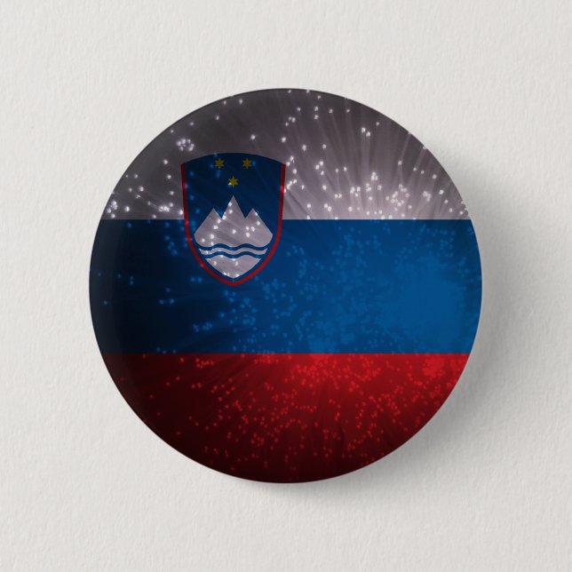 Macaron Rond 5 Cm Drapeau de la Slovénie (Devant)