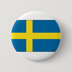 Macaron Rond 5 Cm Drapeau de la Suède