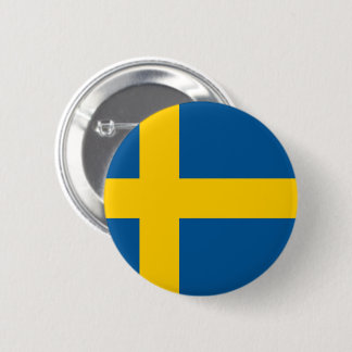 Macaron Rond 5 Cm Drapeau de la Suède