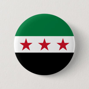 Macaron Rond 5 Cm Drapeau de la Syrie