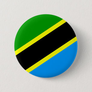Macaron Rond 5 Cm Drapeau de la Tanzanie