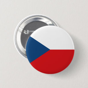 Macaron Rond 5 Cm Drapeau de la Tchéquie