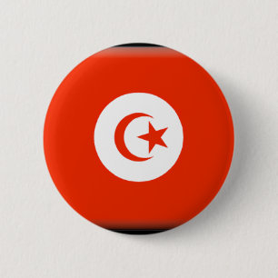 Macaron Rond 5 Cm Drapeau de la Tunisie